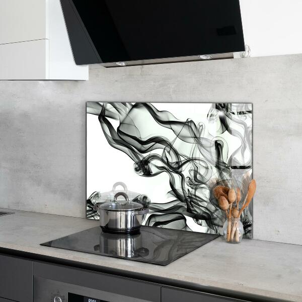 Sticlă bucătărie Panglici de abstracție a fumului