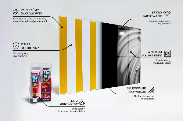 Panou sticlă bucătărie Fotografie alb-negru gerber