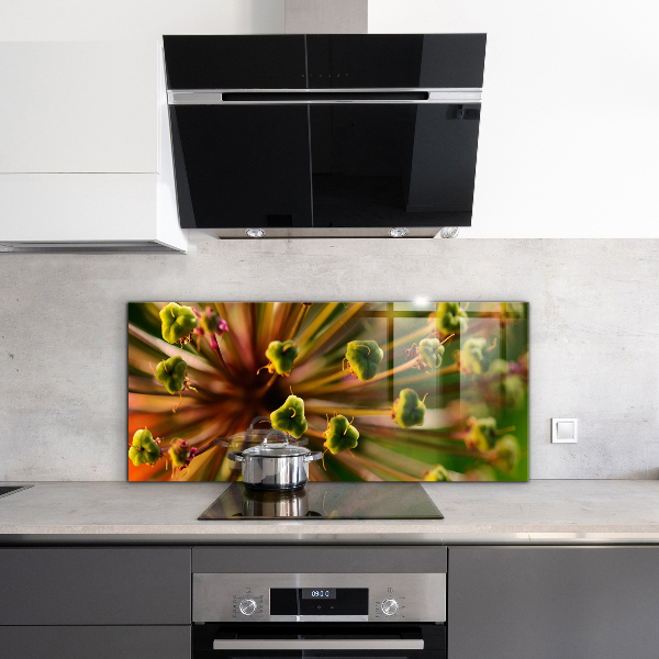 Panou sticlă bucătărie Fotografie macro de flori