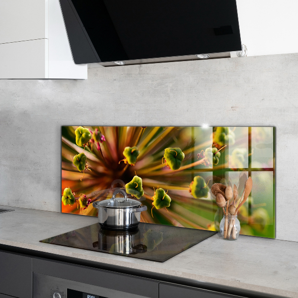 Panou sticlă bucătărie Fotografie macro de flori