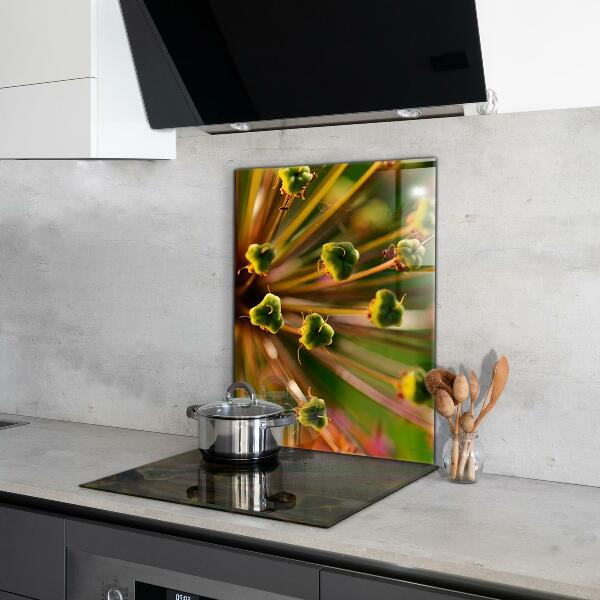 Panou sticlă bucătărie Fotografie macro de flori