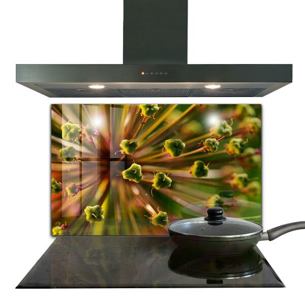 Panou sticlă bucătărie Fotografie macro de flori