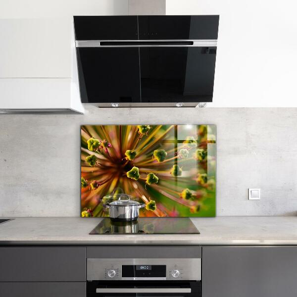 Panou sticlă bucătărie Fotografie macro de flori