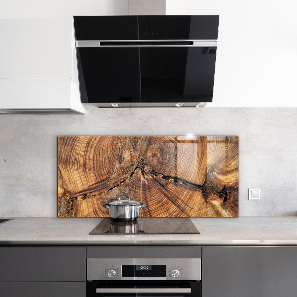 Sticlă pentru bucătărie Textura trunchiului