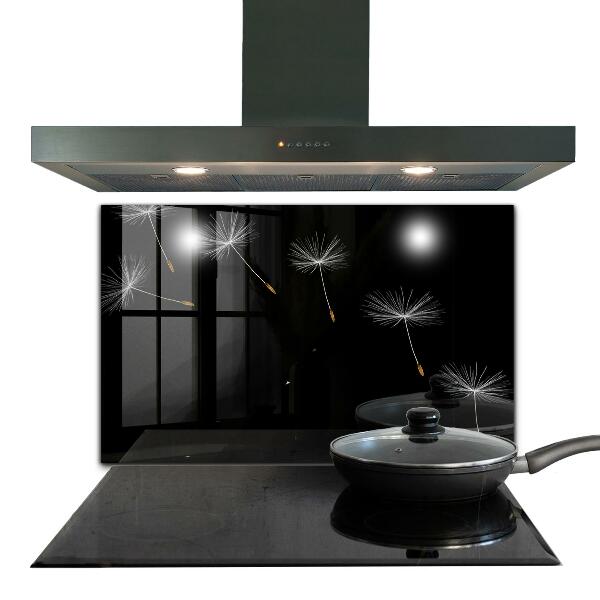 Panou sticlă bucătărie Păpădie în vânt