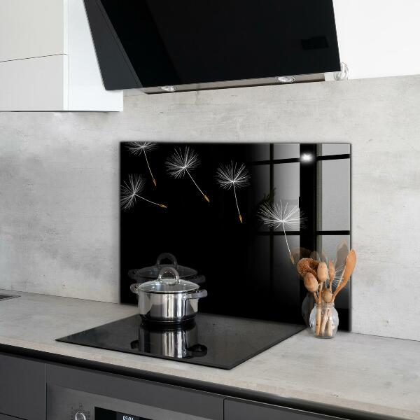 Panou sticlă bucătărie Păpădie în vânt