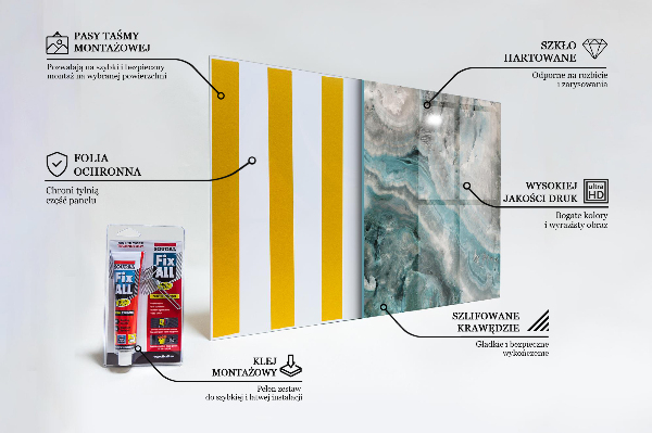 Sticlă bucătărie Model de vârtej de culoare abstractă