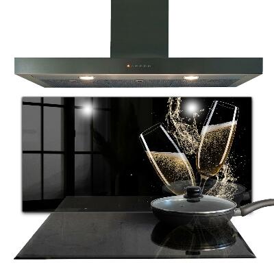 Sticlă bucătărie Toast de noapte cu șampanie