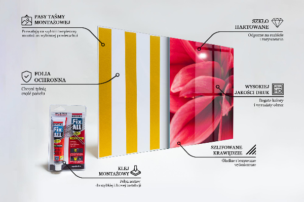Panou sticlă bucătărie Puterea energică a florii a naturii