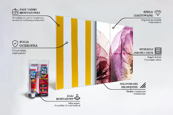 Panou sticlă bucătărie Detalii de flori delicate