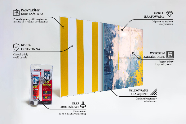 Sticlă bucătărie Vopsea colorată abstractă