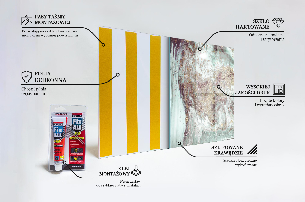 Sticlă bucătărie Textura de piatră de marmură