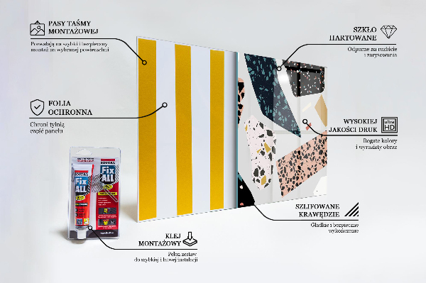 Sticlă bucătărie Terrazzo terrazzo granit