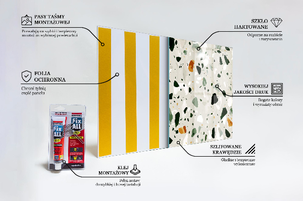 Sticlă bucătărie Piatra naturala terrazzo