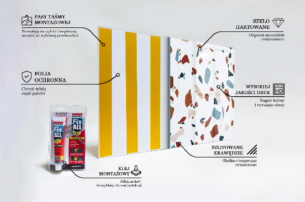 Sticlă bucătărie Piatra de terrazzo