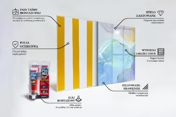 Sticlă bucătărie Abstracția energiei albastre