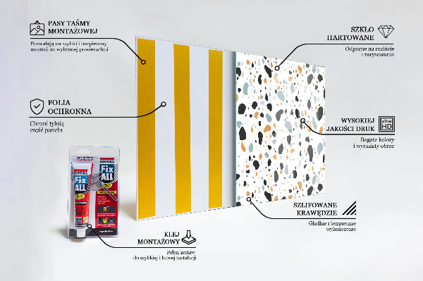 Sticlă bucătărie Piatra terazzo terazzo