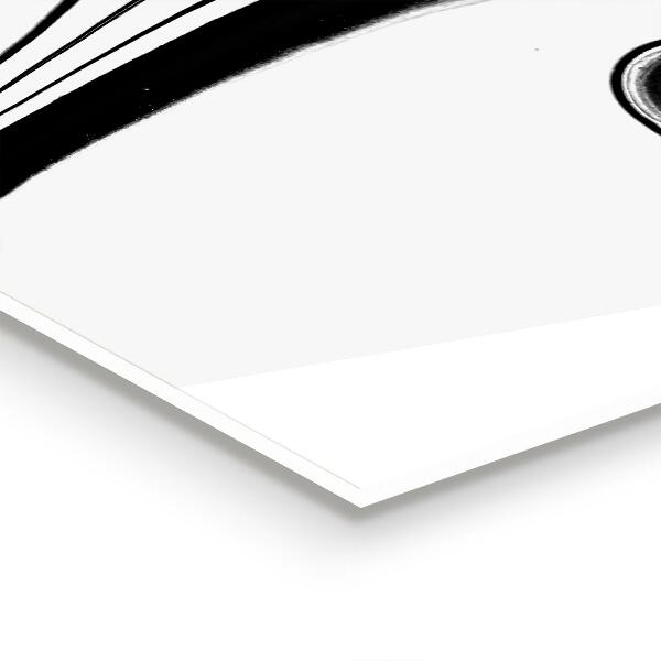 Sticlă bucătărie Marmură albă linii negre