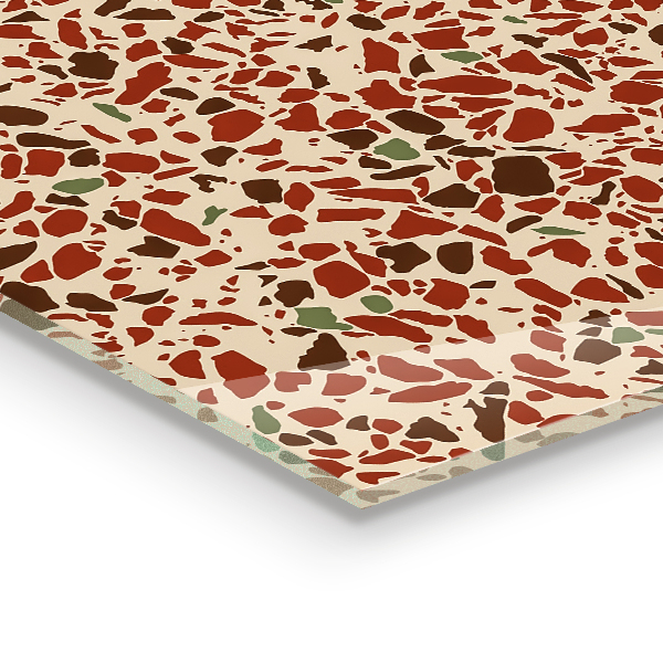 Sticlă bucătărie Structură din piatră de terrazzo