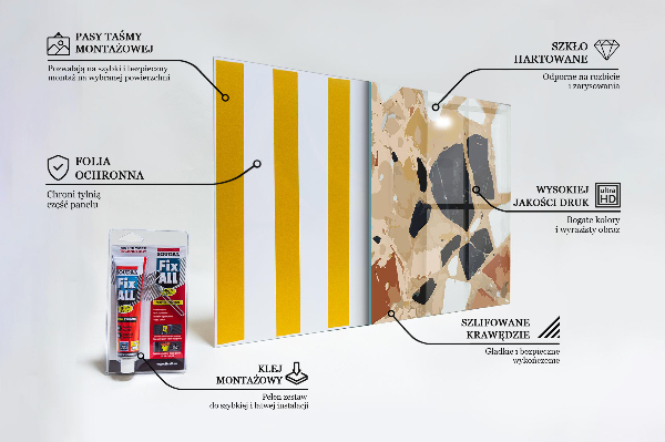 Sticlă bucătărie Piatra naturala terrazzo