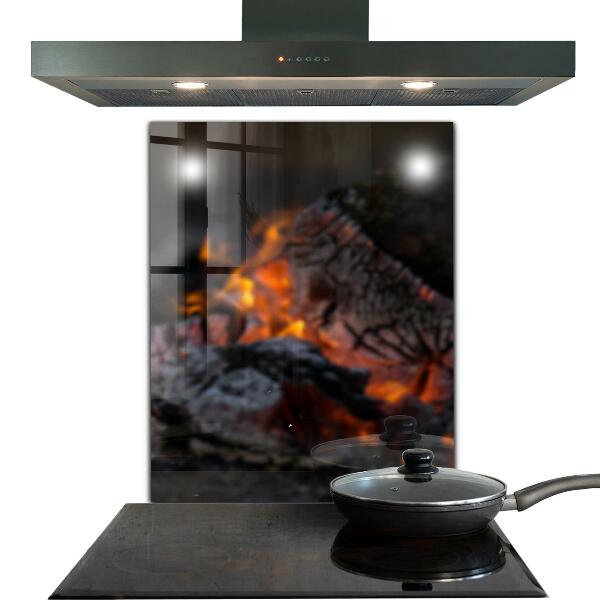 Sticlă pentru bucătărie Foc aprins