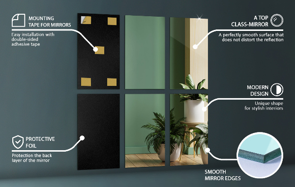 Gresie oglinda pentru perete 6 buc. 30X20 cm