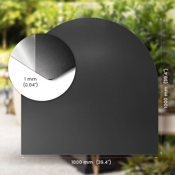 Suport metalic semioval pentru grătar 100x100 cm