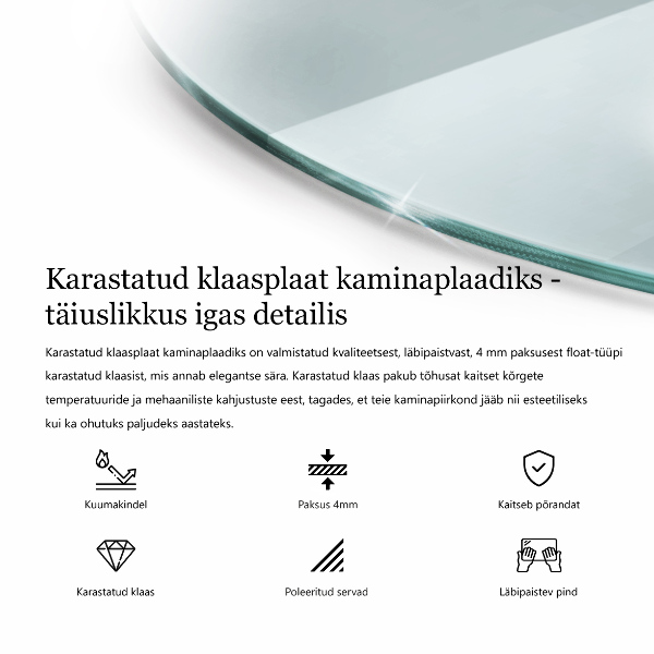 Protecție sub sobă sfert 100x100 cm