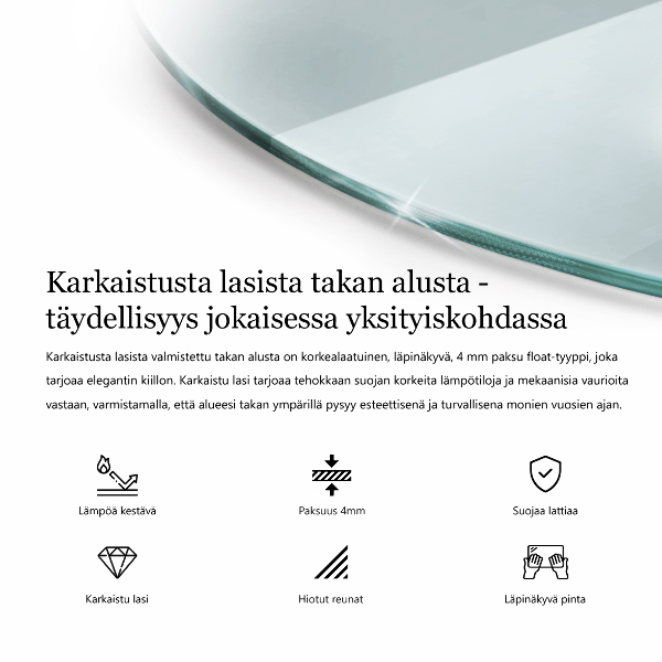 Protecție sub sobă sfert 100x100 cm