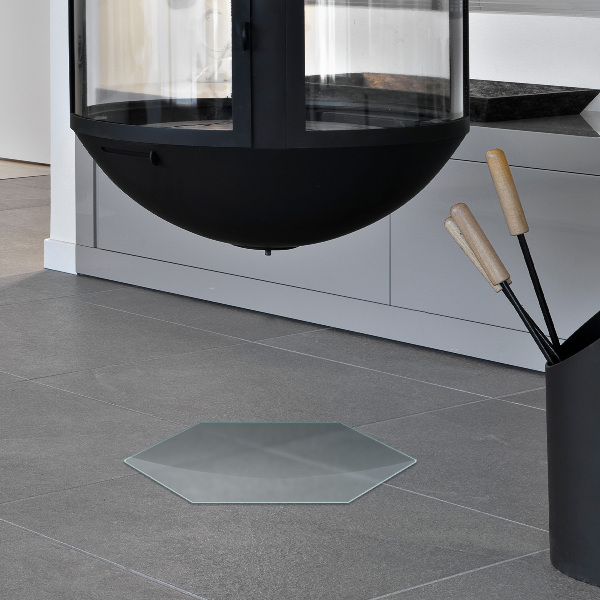 Protecție hexagonală semitransparentă pentru sobă h40 cm