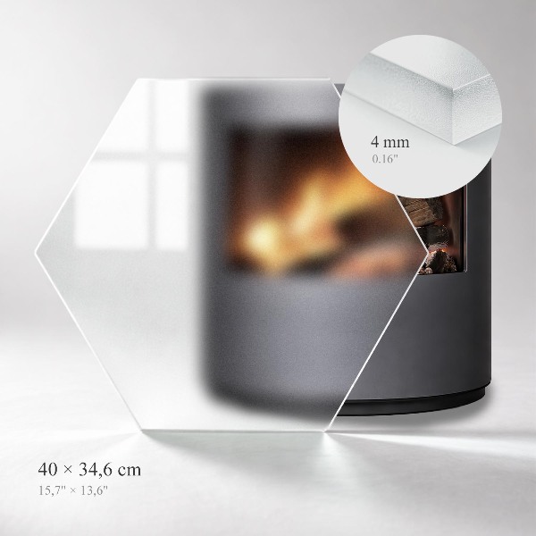 Protecție hexagonală semitransparentă pentru sobă h40 cm
