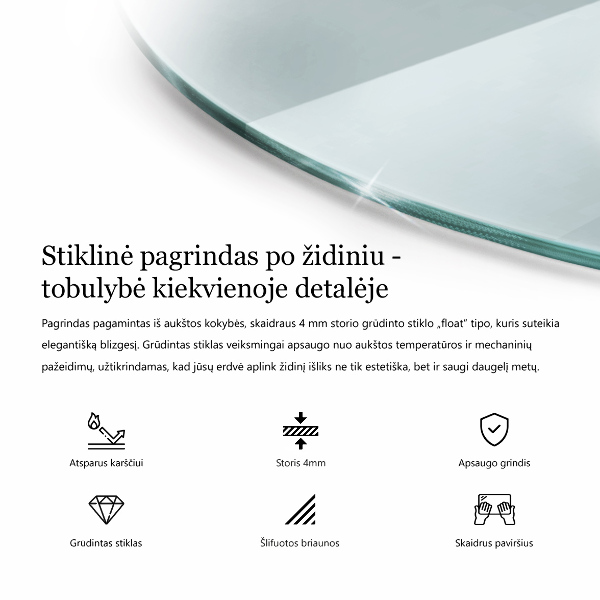 Protecție sub sobă circular fi80 cm