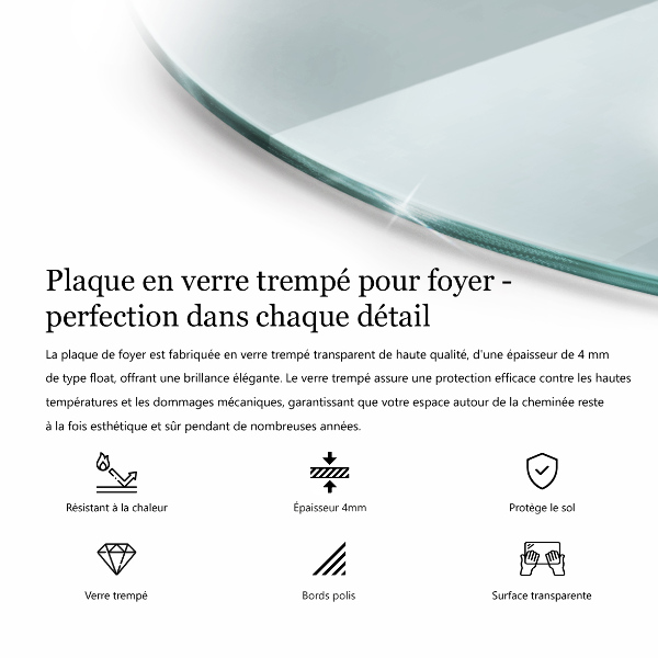 Protecție sub sobă circular fi80 cm