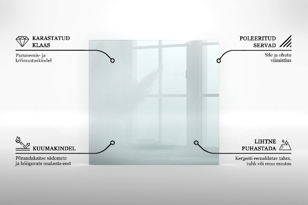 Placă de sticlă pentru șemineu dreptunghiulară 140x70 cm