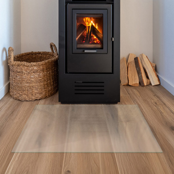 Placă de sticlă semitransparentă pentru șemineu, dreptunghiulară, 80x60 cm
