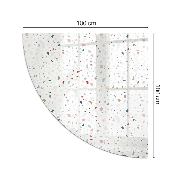 Cvartale sticlă sub șemineu Model cu forme mici