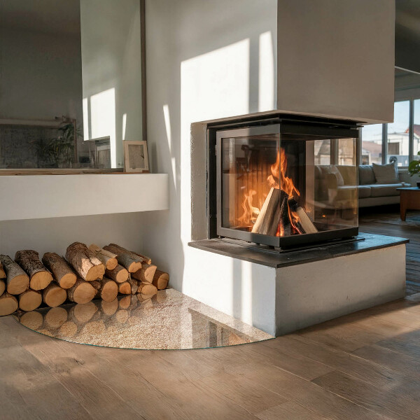 Cvartale sticlă sub șemineu Textură de piatră naturală