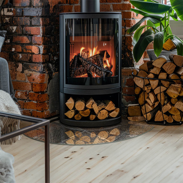 Cvartale sticlă securizată protecție sub sobă Model de tablă perforată