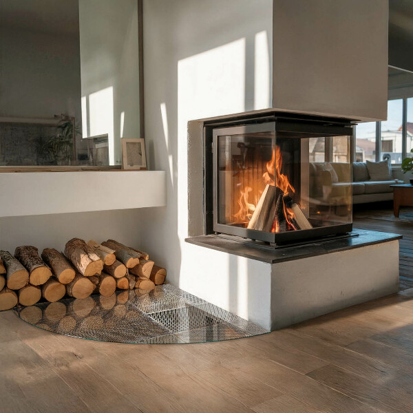 Cvartale sticlă securizată protecție sub sobă Model de tablă perforată