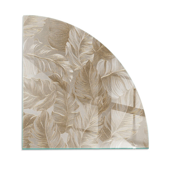 Cvartale sticlă securizată protecție sub sobă Frunze în modele subtile