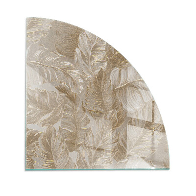 Cvartale sticlă securizată protecție sub sobă Frunze în modele subtile