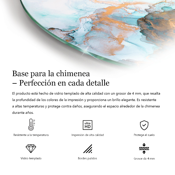 Cvartale sticlă securizată protecție sub sobă Model geometric 3D