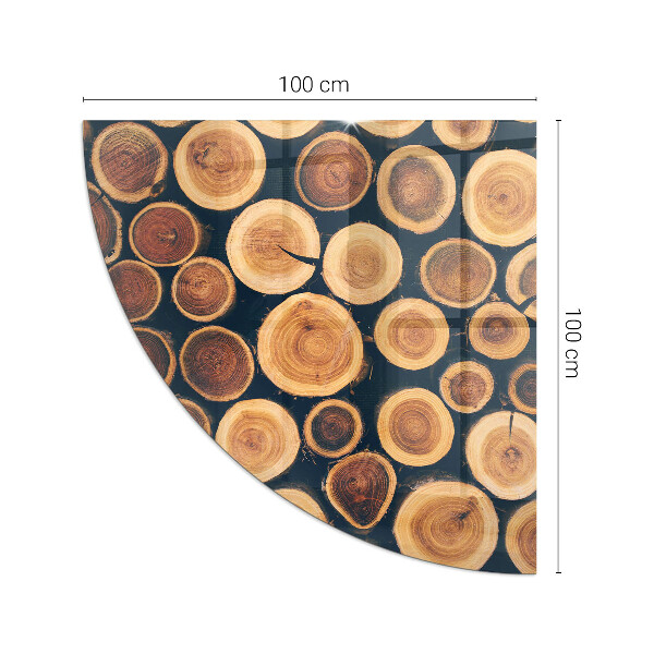 Cvartale sticlă sub șemineu Cutie cu lemn tăiat