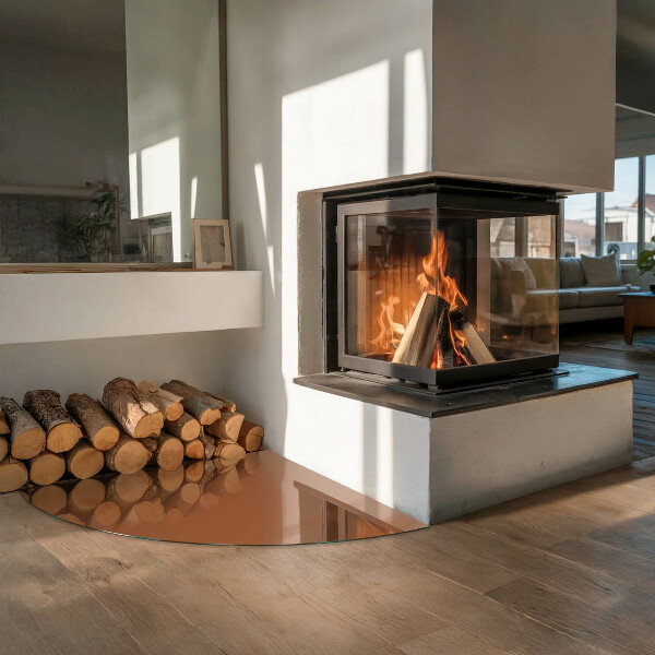 Cvartale protecție sub sobă Culoare Maro