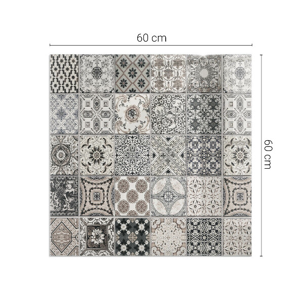 Pătrată protecție sub sobă Modele decorative de plăci