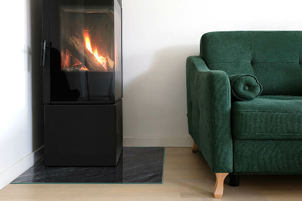 Pătrată protecție sub sobă Textura suprafeței pietrei