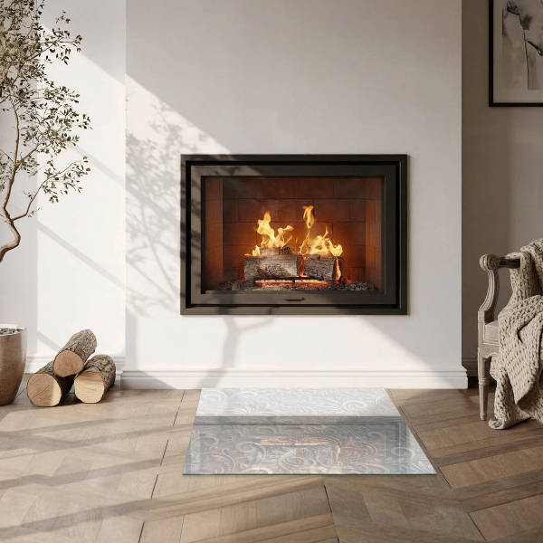 Pătrată sticlă securizată protecție sub sobă Model elegant de plante