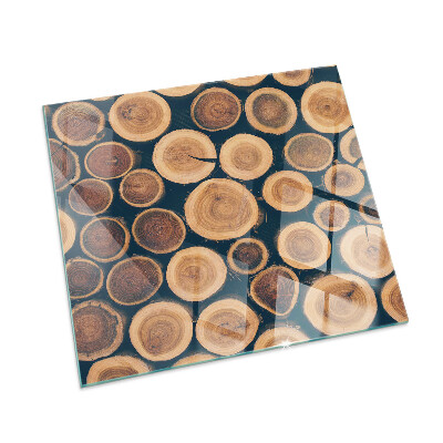 Pătrată sticlă sub șemineu Cutie cu lemn tăiat