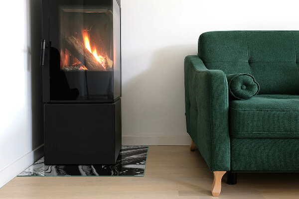 Pătrată protecție sub sobă Valuri și linii abstracte