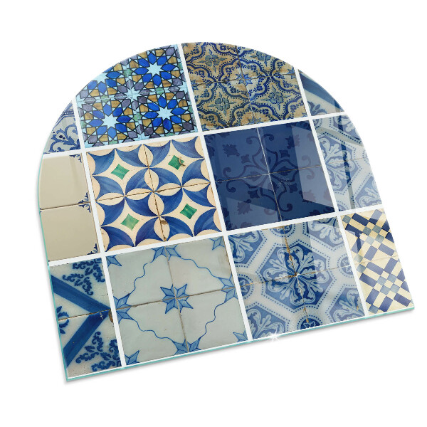 Semiovală sticlă securizată de protecție sub sobă Modele de plăci ceramice